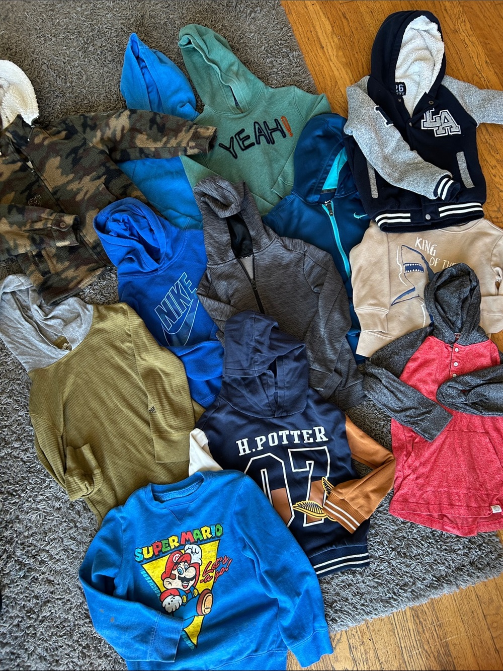 Boy Hoodie, Jacket, Sweatshirt Bundle Haul Sizes 6-7